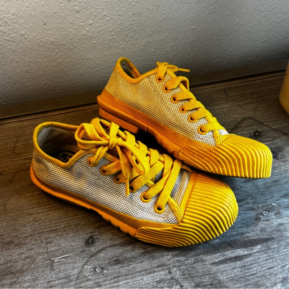 Tory Burch Retro Street Style Sneaker Limone Yellow Size 7 Prep
